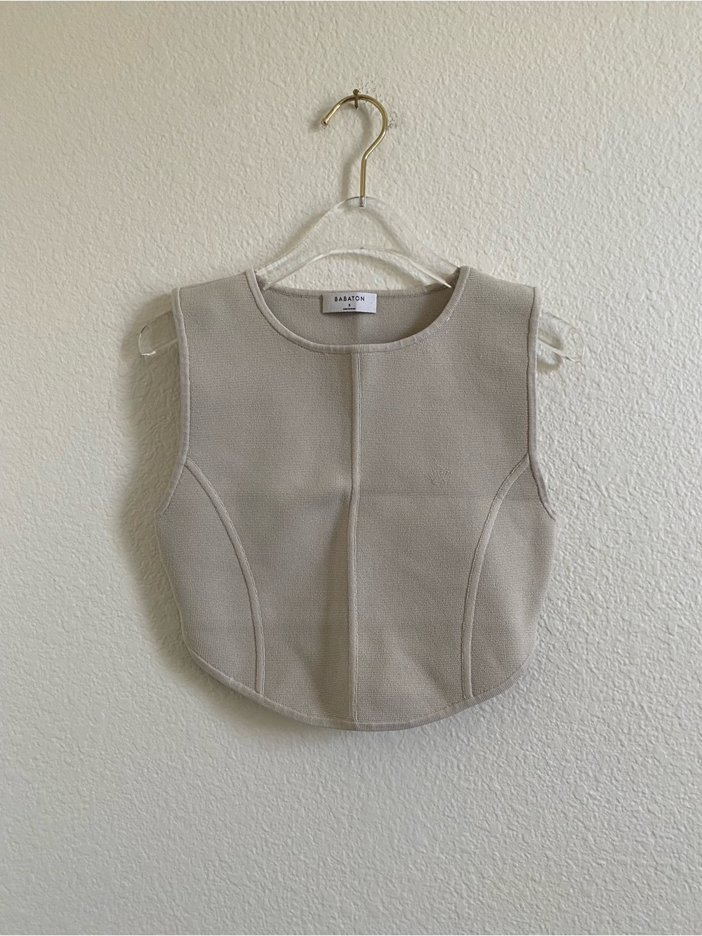 Aritzia Babaton Sculpt Knit Corset Seamed Tank